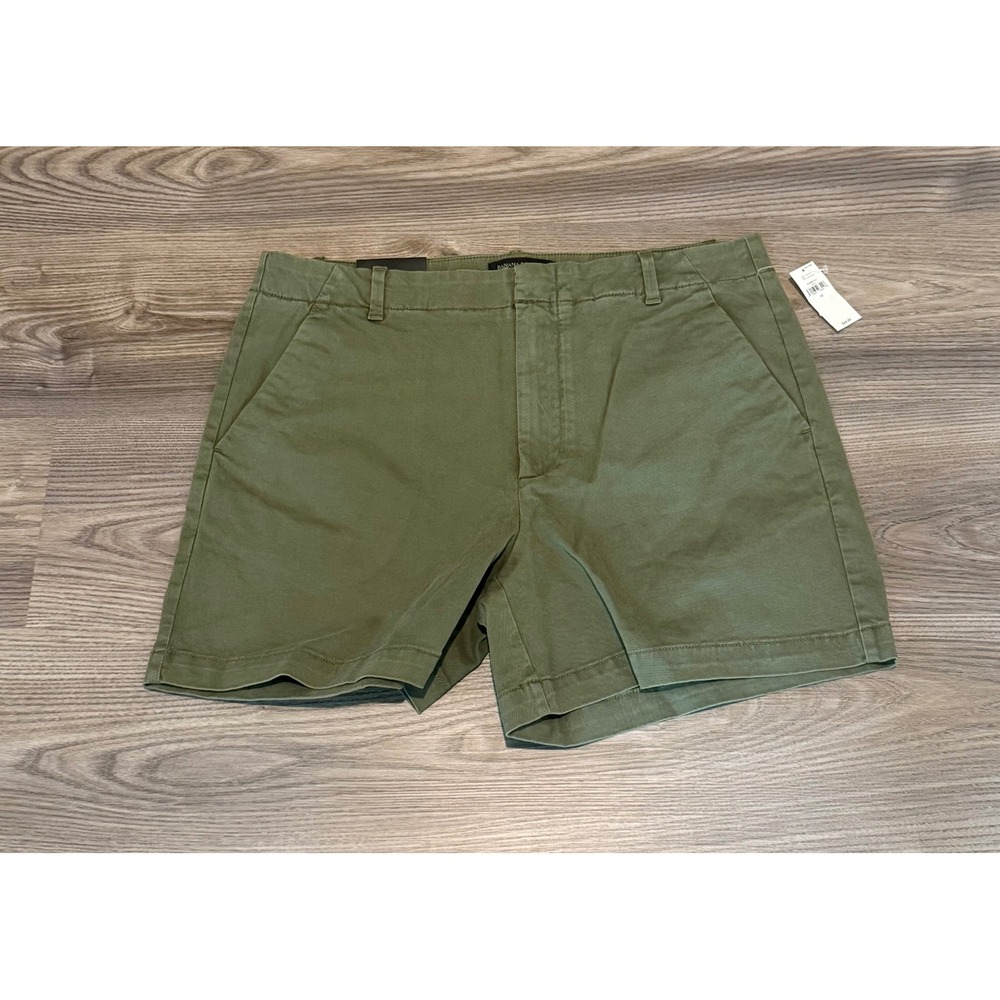 Banana Republic Authentic Chino Shorts Women's 10 Olive Mid Rise 5 Inseam NWT